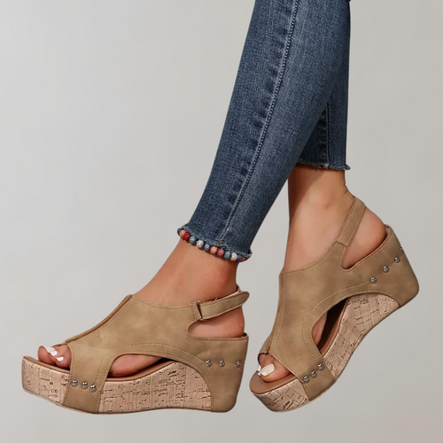 W&W Mode - Orthopädische Sandalen mit hohen Absätzen | Sandalen damen bequem