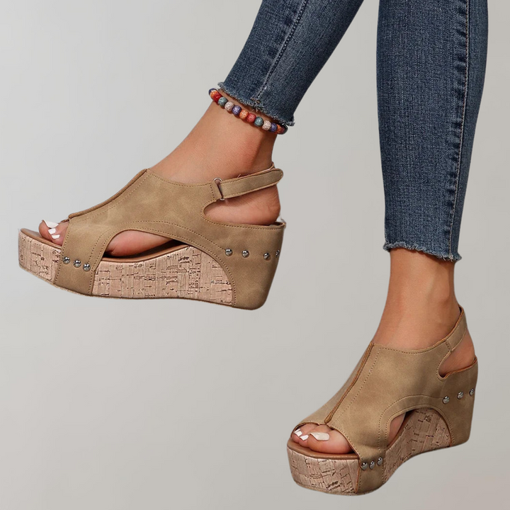 W&W Mode - Orthopädische Sandalen mit hohen Absätzen | Sandalen damen bequem