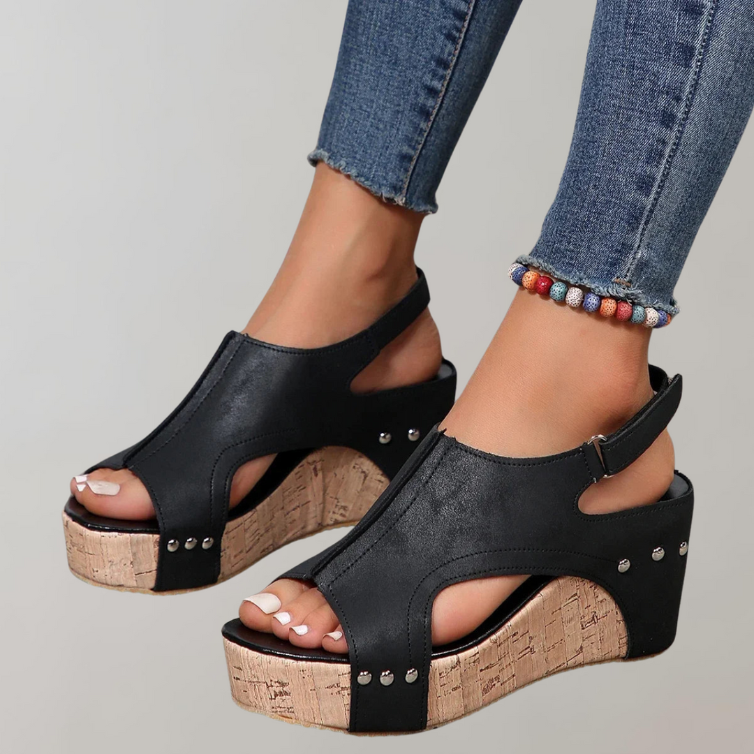 W&W Mode - Orthopädische Sandalen mit hohen Absätzen | Sandalen damen bequem
