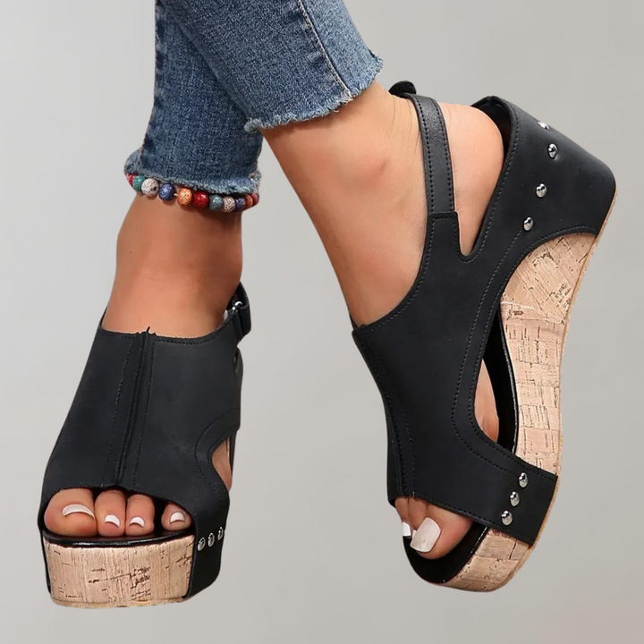 W&W Mode - Orthopädische Sandalen mit hohen Absätzen | Sandalen damen bequem
