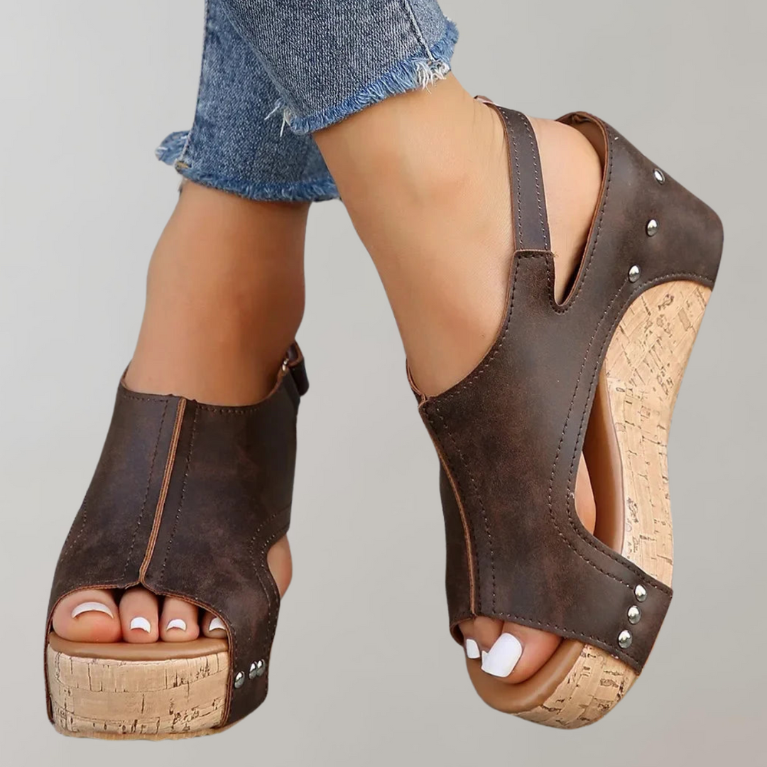 W&W Mode - Orthopädische Sandalen mit hohen Absätzen | Sandalen damen bequem