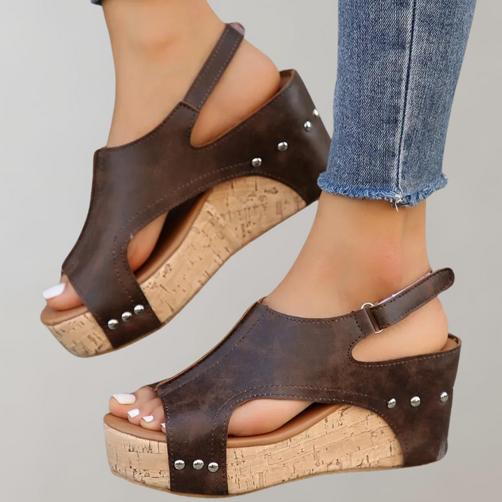 W&W Mode - Orthopädische Sandalen mit hohen Absätzen | Sandalen damen bequem
