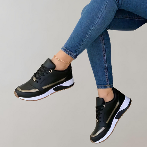 W&W Mode - Stylische Low Top Schnürsneaker für Damen für den Alltag | Sportliche Casual Fashion Sneaker