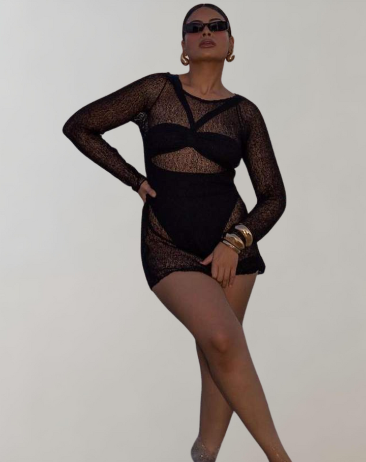 W&W Mode - Transparentes Minikleid | Sexy Elegantes Sommerkleid