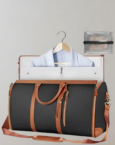 W&W Mode - Eleganter Kleiderorganizer Umhängetasche aus Vegan Leder