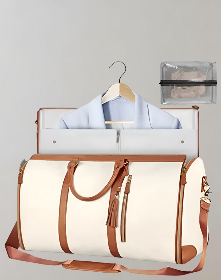 W&W Mode - Eleganter Kleiderorganizer Umhängetasche aus Vegan Leder