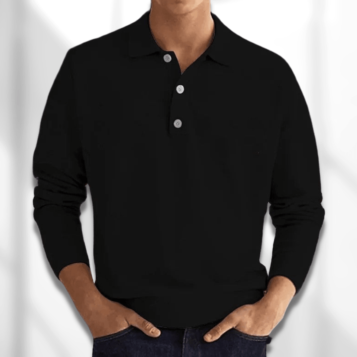 W&W Mode | Langärmeliger Poloshirt Für Herren