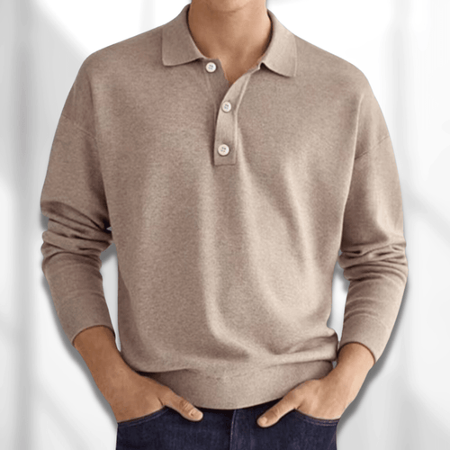 W&W Mode | Langärmeliger Poloshirt Für Herren