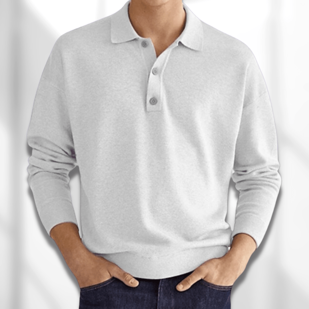 W&W Mode | Langärmeliger Poloshirt Für Herren