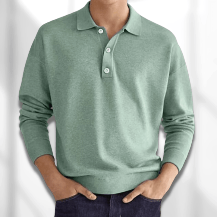 W&W Mode | Langärmeliger Poloshirt Für Herren