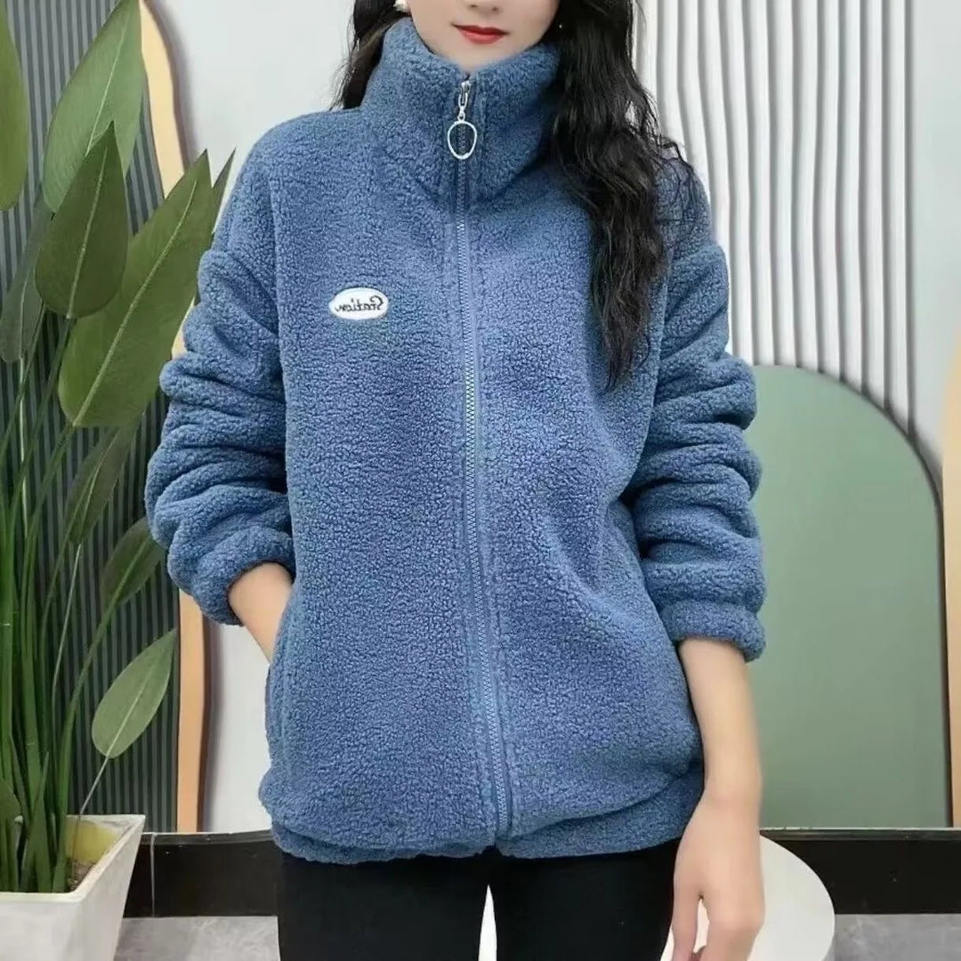 W&W Mode -  Warme Winter-Fleecejacke für Damen