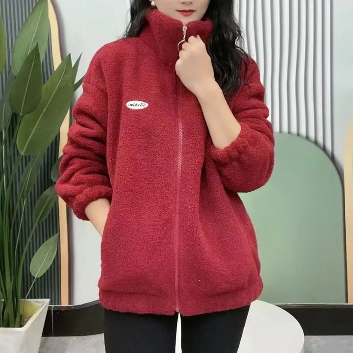 W&W Mode -  Warme Winter-Fleecejacke für Damen