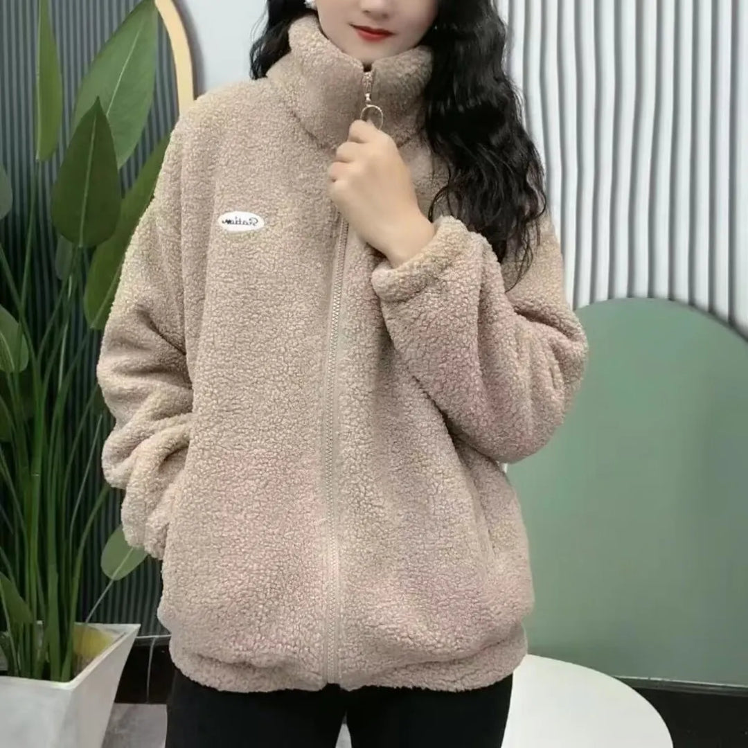 W&W Mode -  Warme Winter-Fleecejacke für Damen