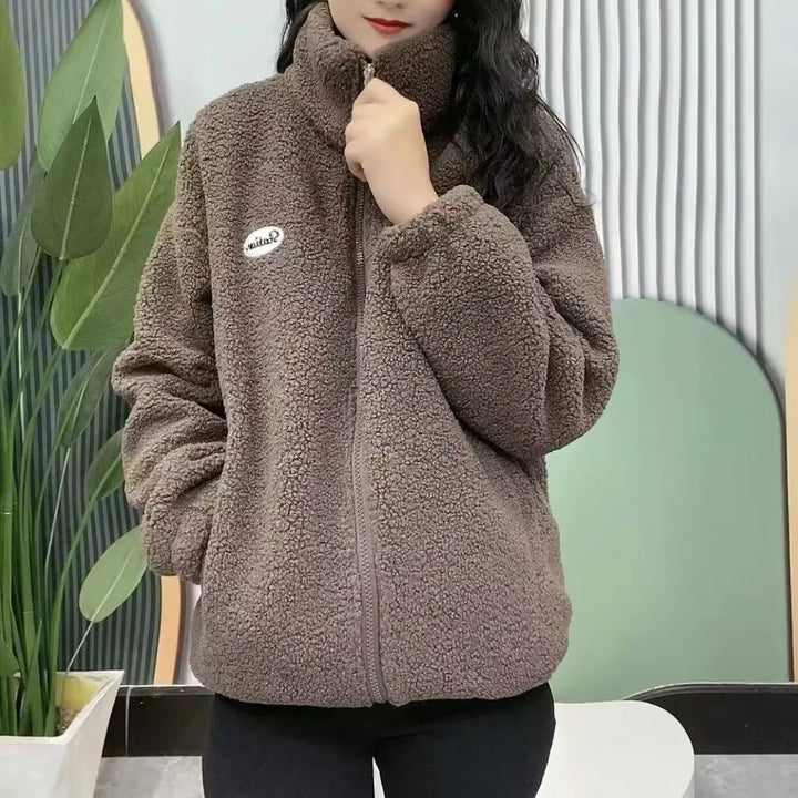 W&W Mode -  Warme Winter-Fleecejacke für Damen