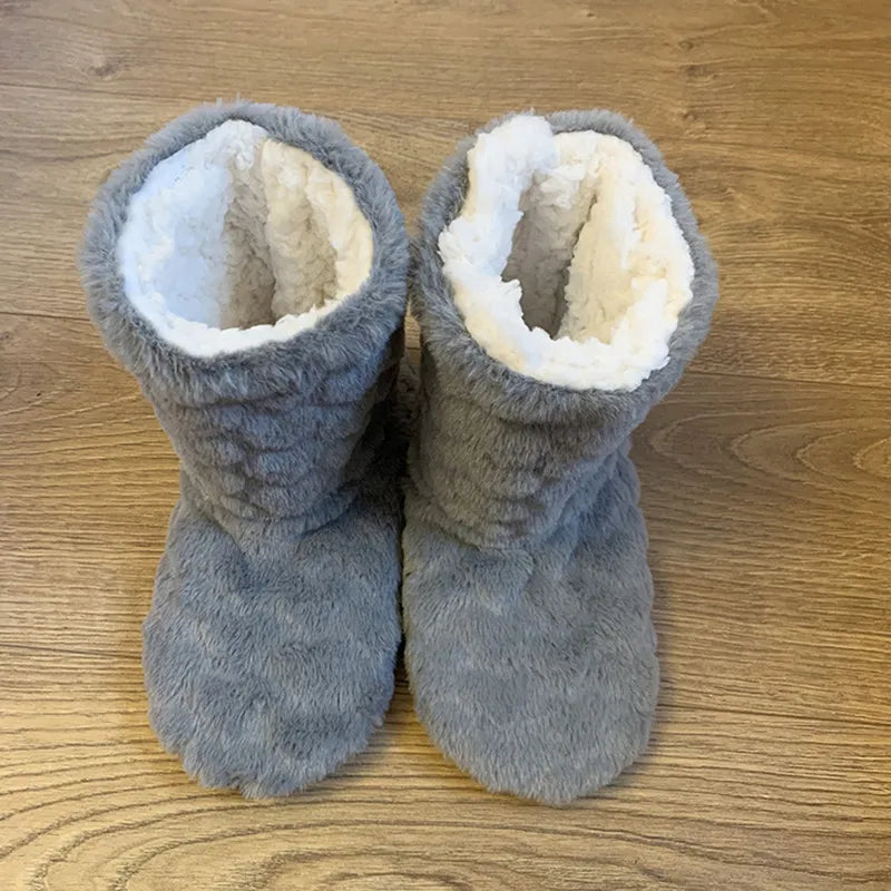 W&W Mode | Plüsch Hausschuh - gemütliche Fleece-Pantoffeln