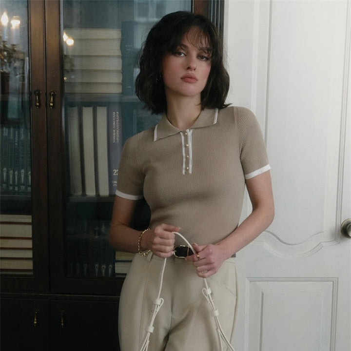 W&W Mode | Strick Polo Für Damen