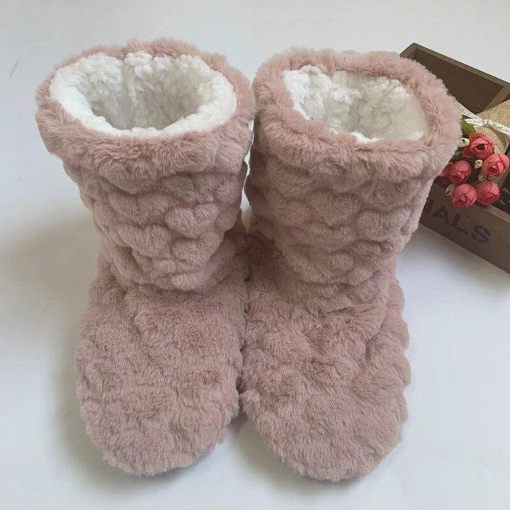 W&W Mode | Plüsch Hausschuh - gemütliche Fleece-Pantoffeln