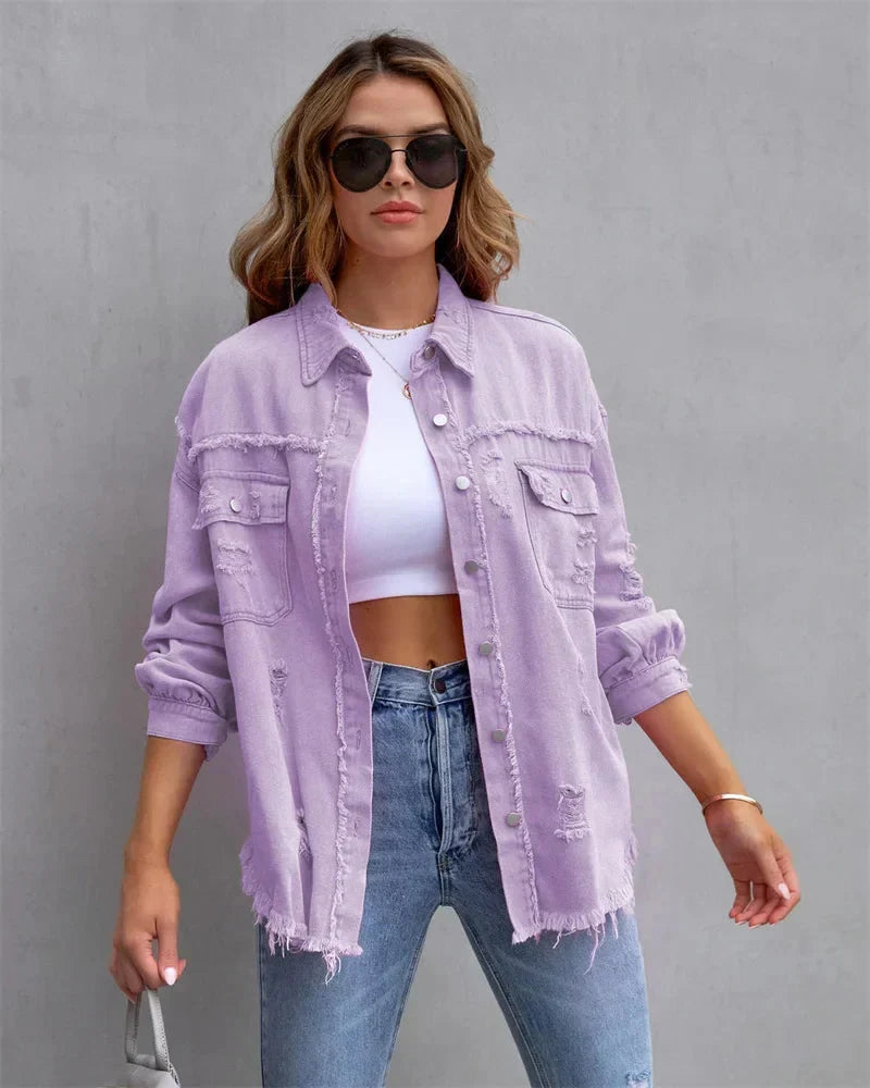 W&W Mode - Lässige Jeansjacke in Übergröße