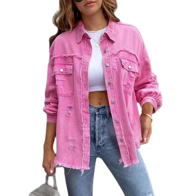 W&W Mode - Lässige Jeansjacke in Übergröße
