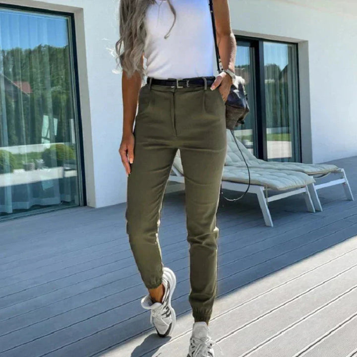 W&W Mode | Elastische Knöchel Stretch Damen Chinos Jogger
