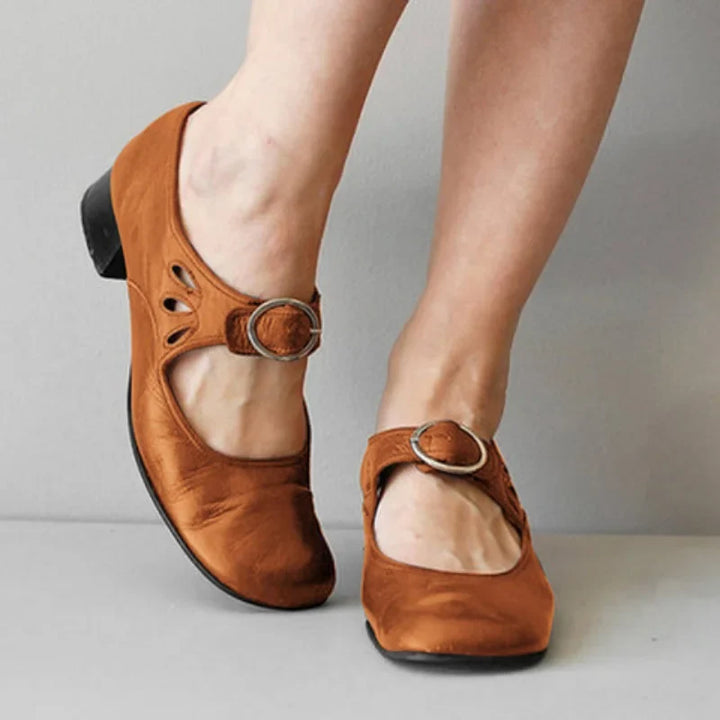 W&W Mode | Niedriger Absatz Riemchen Schuhe