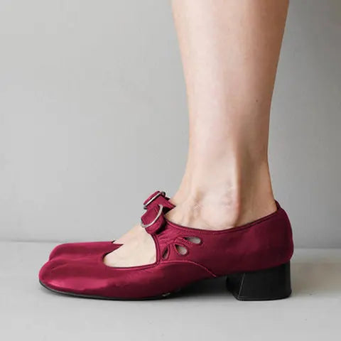 W&W Mode | Niedriger Absatz Riemchen Schuhe