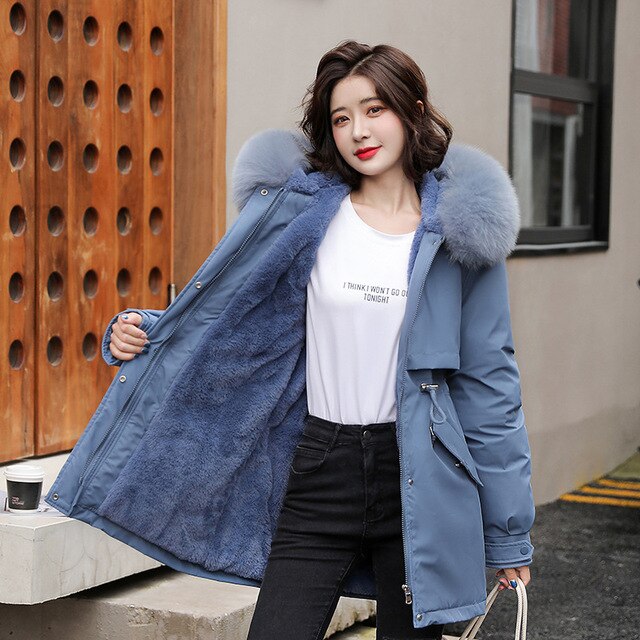 W&W Mode und Chic: Parka-Jacke 'Elena' mit Fellkragen