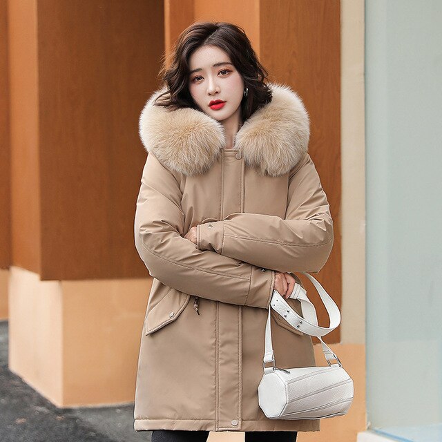 W&W Mode und Chic: Parka-Jacke 'Elena' mit Fellkragen