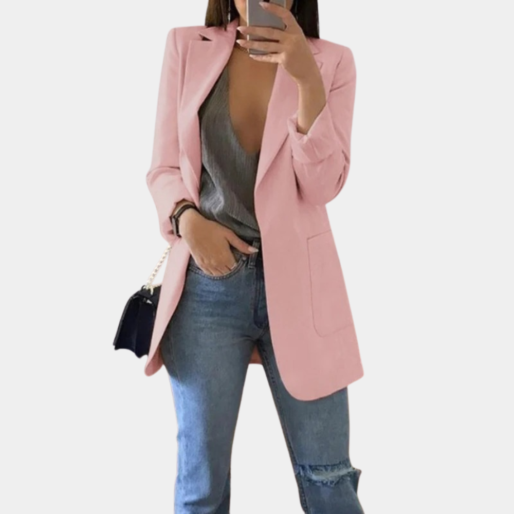 W&W Mode | Klassisch Offene Front Langer Blazer Für Damen