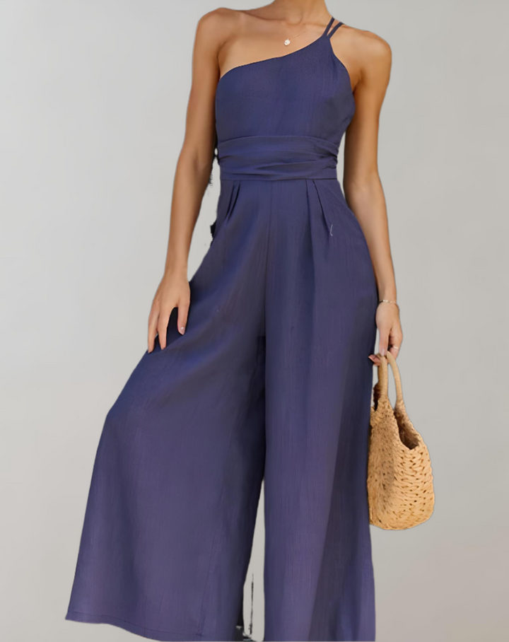 W&W Mode | Eleganter Jumpsuit mit Asymmetrischem Träger