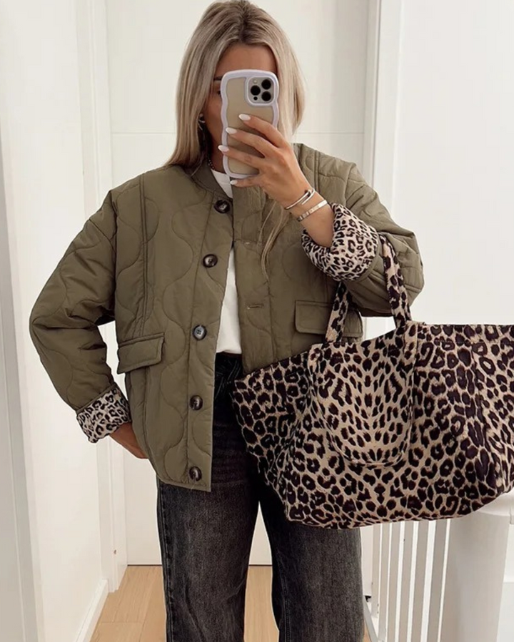W&W Mode | Trendy Jacke mit Leopardenfutter