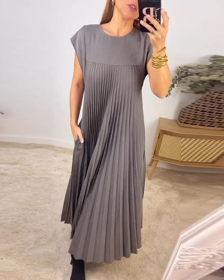 Ärmelloses Plisseekleid