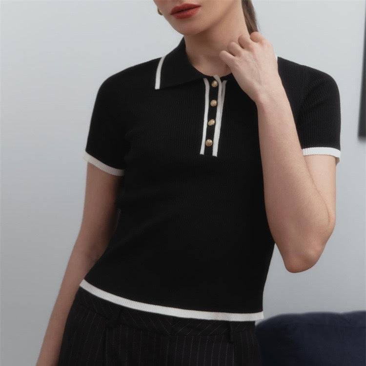 W&W Mode | Strick Polo Für Damen