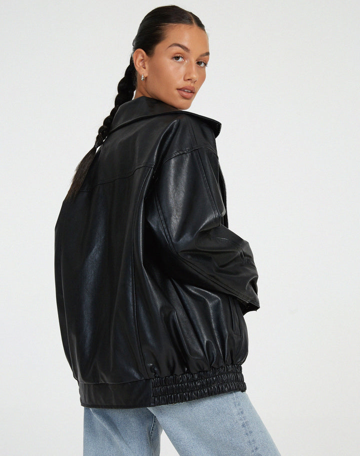 W&W Mode - Lässige Lederjacke für Damen