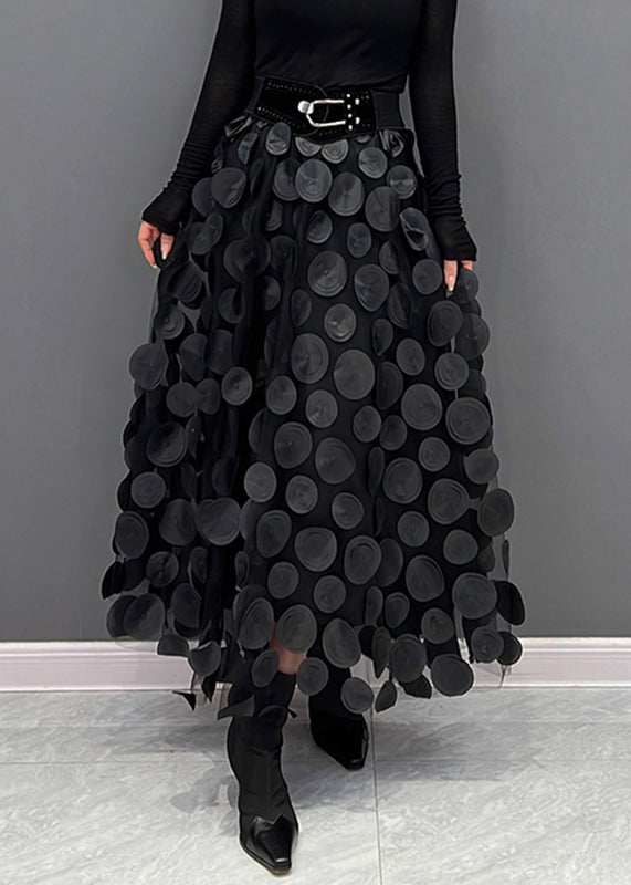 Damen Rock aus Tüll & Polka-Dot-Material mit Patchwork-Design & Schickem Look | W&W Mode