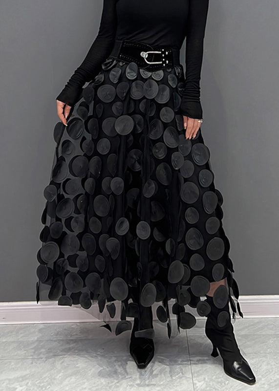 Damen Rock aus Tüll & Polka-Dot-Material mit Patchwork-Design & Schickem Look | W&W Mode