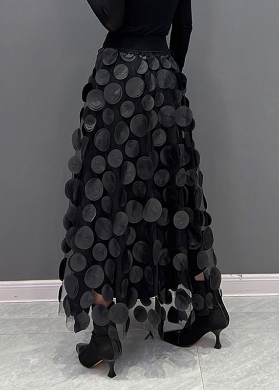 Damen Rock aus Tüll & Polka-Dot-Material mit Patchwork-Design & Schickem Look | W&W Mode