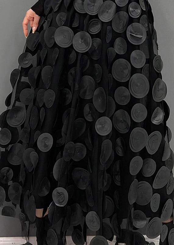 Damen Rock aus Tüll & Polka-Dot-Material mit Patchwork-Design & Schickem Look | W&W Mode