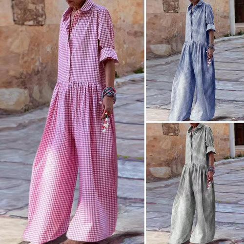 W&W Mode | Lässiger Weicher Sommerlicher Jumpsuit Damen