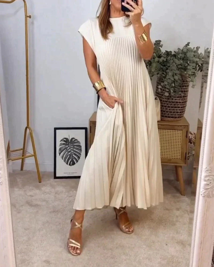 W&W Mode Kleid | Elegantes langes ärmelloses Kleid in lockerer Passform
