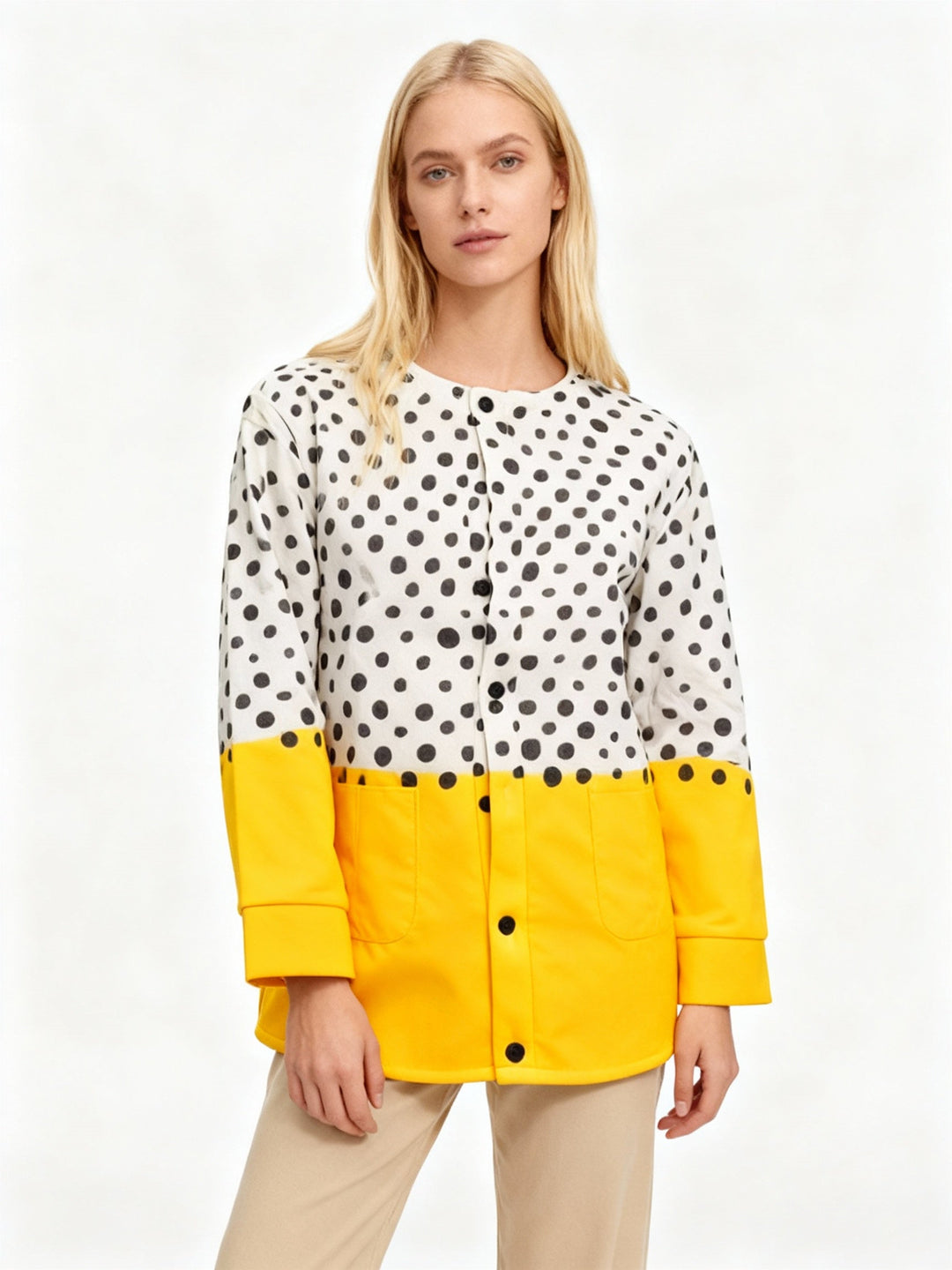 W&W Mode | Bequemer pullover Mit Tupfen Design