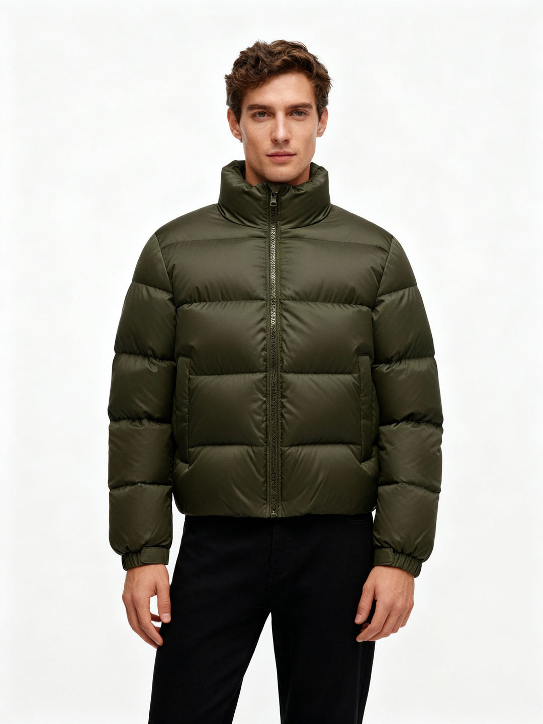 Herren Pufferjacke aus Entenfedern mit Wärme & Kapuze | W&W Mode