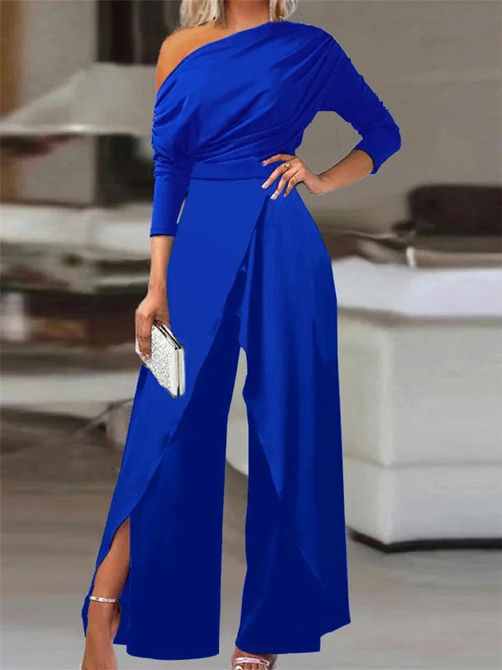 W&W Mode | Eleganter Off Shoulder Jumpsuit Mit Stilvollem Schlitz
