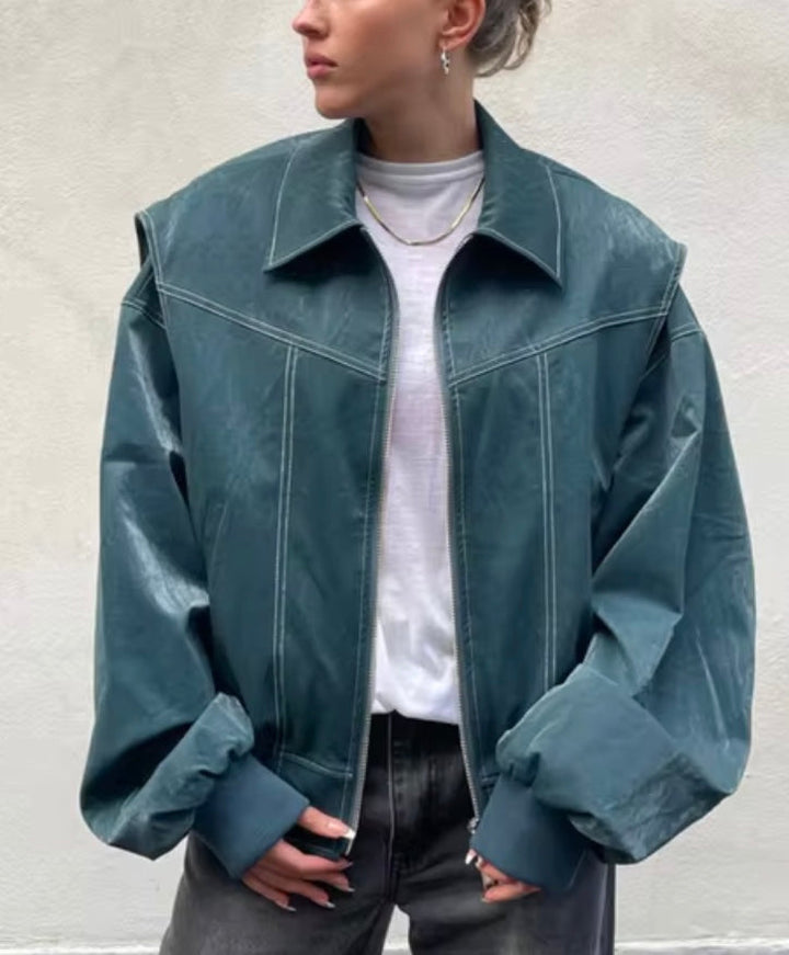 W&W Mode | Lederbomberjacke Im Vintage-Stil