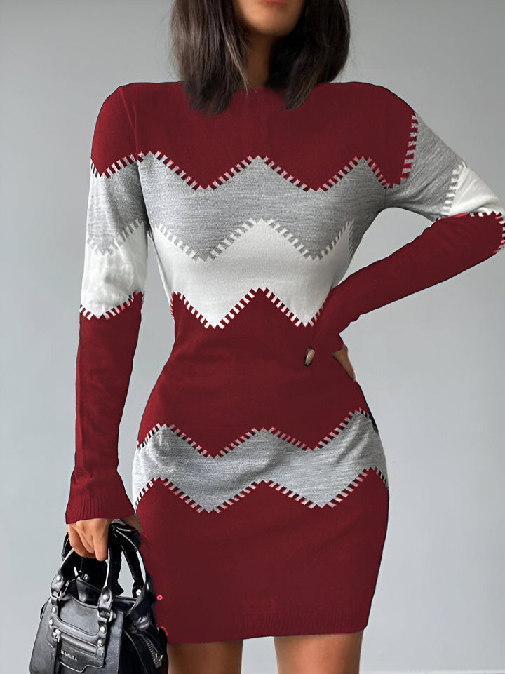 W&W Mode | gestricktes Bodycon-Minikleid Für Frauen