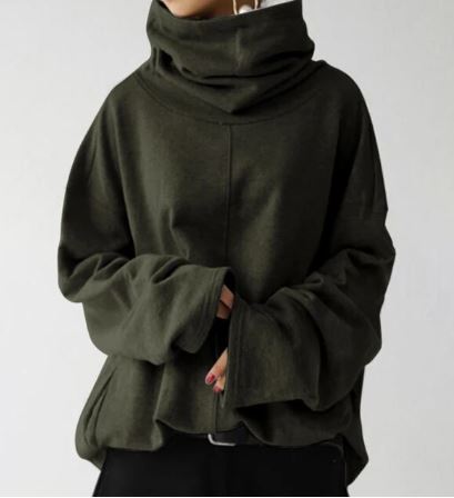 W&W Mode - Damen Kapuzenpullis Rollkragenpullover