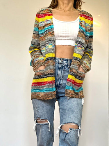 W&W Mode | Damen Strickjacke mit offener Vorderseite und Taschen
