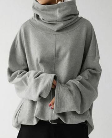 W&W Mode - Damen Kapuzenpullis Rollkragenpullover