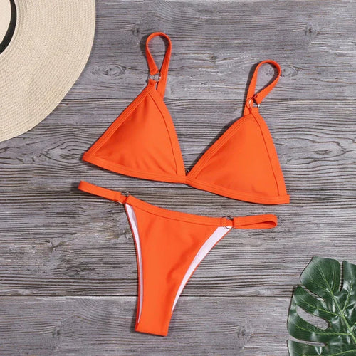 W&W Mode | Oranger Bikini Mit Ringdetails