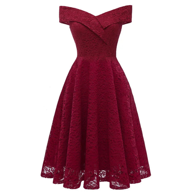 W&W Mode | Schulterfreies, Formelles Midikleid Mit Plissee